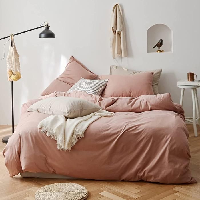 Housse de couette Rose +1 taie d’oreiller (Une place) 160x220 cm - Lit 90-120cm
