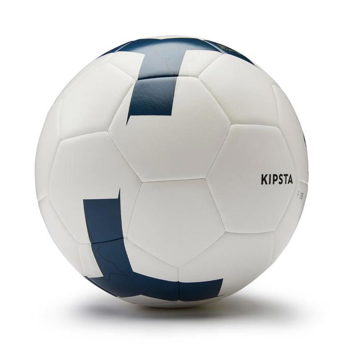 Ballon de football cousu machine F100 taille 5 blanc