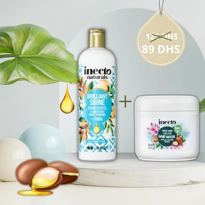 Pack Après Shampoing 500ML & Masque à L'Argan 300ML - INECTO
