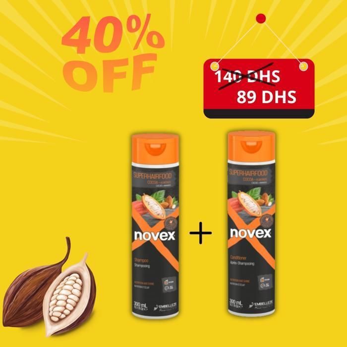 Pack Shampoing 300ML & Après Shampoing SUPERFOOD 300ML - NOVEX