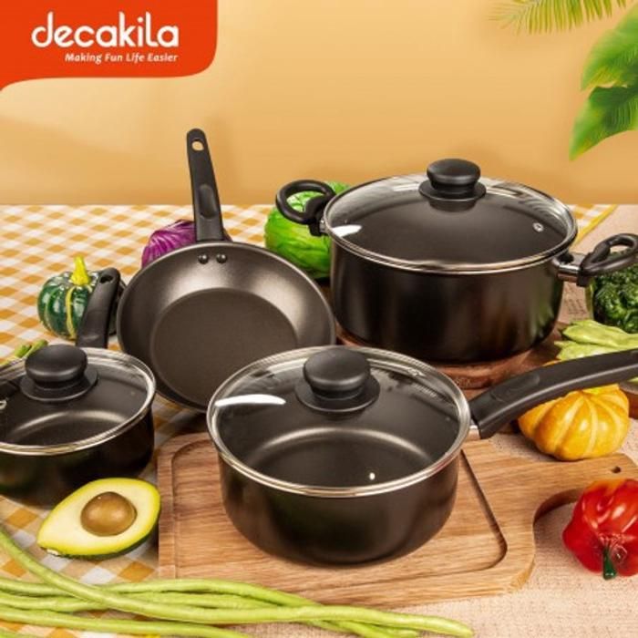 Ensemble de casseroles 7 pièces avec revêtement antiadhésif KMEP004B