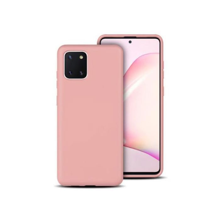 Coque pour Samsung Galaxy Note 10 Lite en Silicone Souple (Rose)