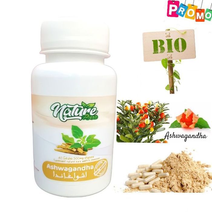 Nature Plus ASHWAGANDHA Suppléments Soin pour le Système Immunitaire fortifie l'organisme et augmente la masse 40 gélu