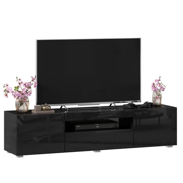 Meuble TV BROOKLYN Noir 1m60