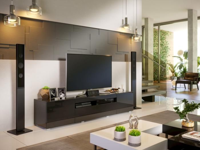 Meuble TV BROOKLYN Noir 1m80
