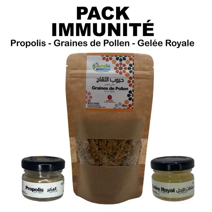 Pack Immunité (Propolis - Graines de Pollen - Gelée Royale)