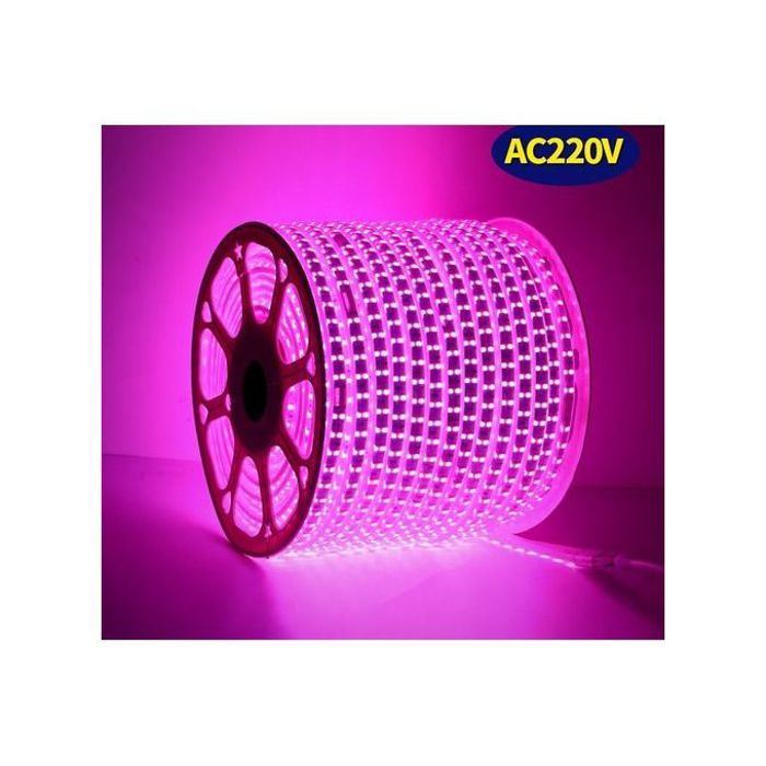 Ruban Led Strip LED bande double PINK, flexible, étanche, (1m) + Connecteur
