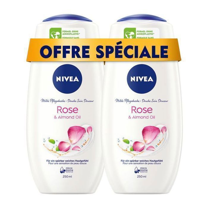 Gel douche - Rose & Almond Oil - 2x250ml