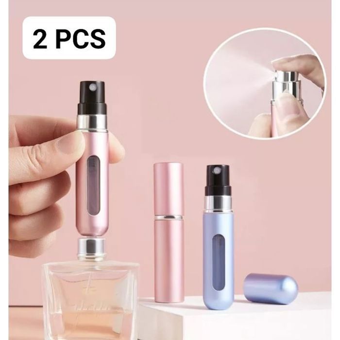 2 Bouteille rechargeable de parfum vaporisateur de parfum capsule rechargeable