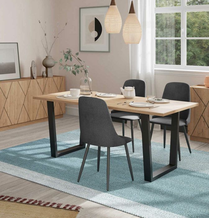 Table à manger rectangulaire 180 cm (sans chaise)-FRANCESCA