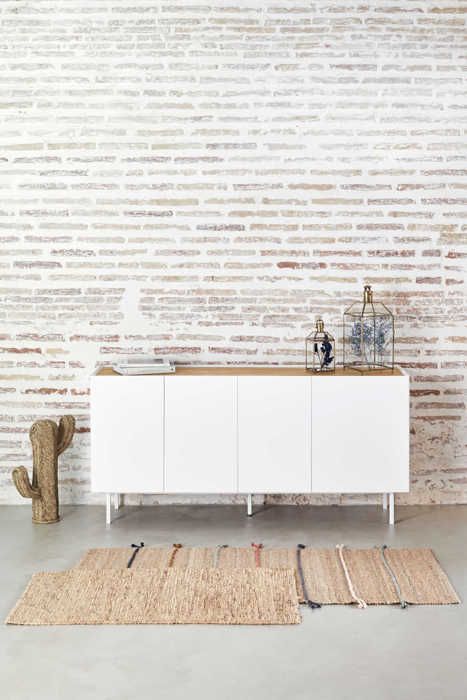 BUFFET BAS 4 portes et 3 tiroirs – Blanc 165 cm - ARISTA
