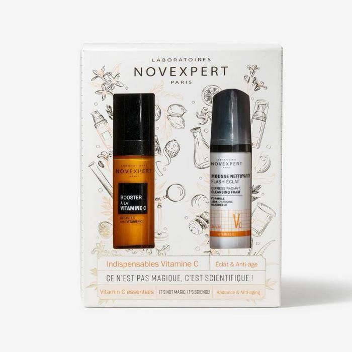 Novexpert duo pack "Serum Booster Vit C+Mini Mousse Flash Eclat"