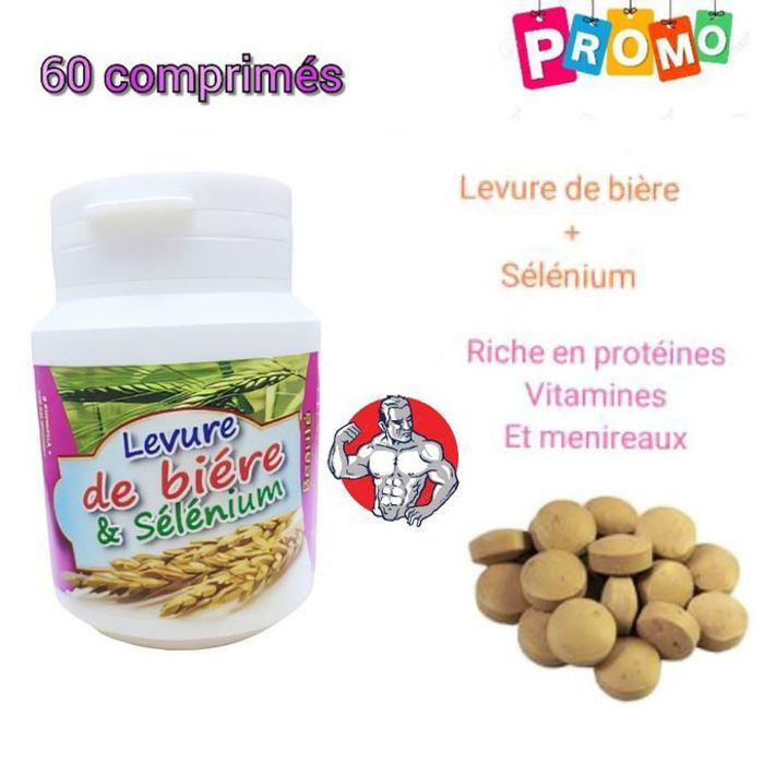 Nature Plus Levure DE BIÈRE + SÉLÉNIUM + ZINC + MAGNÉSIUM + PHOSPHORE - 60 COMPRIMES