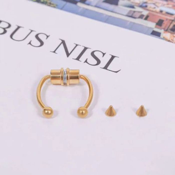 Faux Piercing Septum Magnétique (Doré)