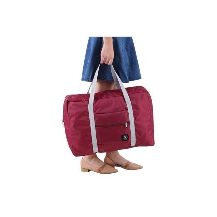 grand sac de transport pliant polyvalent pour organisateur de bagages de voyage bordeau