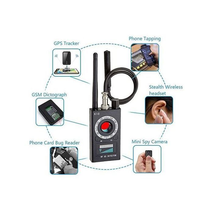Détecteur K18 Anti-espion RF, caméra sans fil, appareil d’écoute GSM, détecteur, Radio Radar