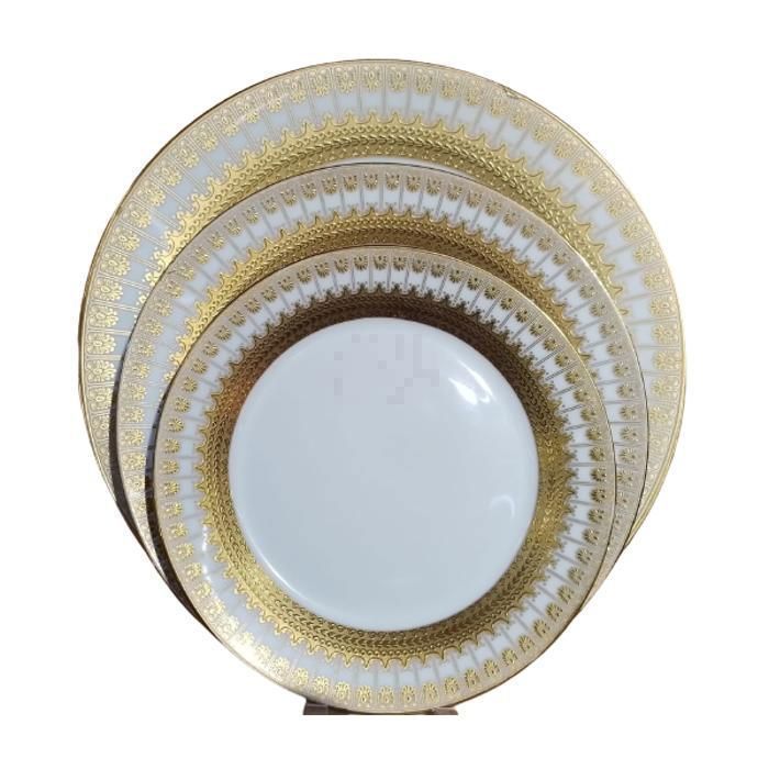 Service Royal 36 pièces en Porcelaine Fine - Couronne
