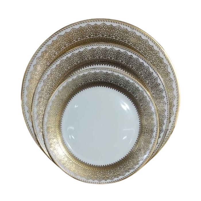 Service Royal 36 pièces en Porcelaine Fine - Souverain
