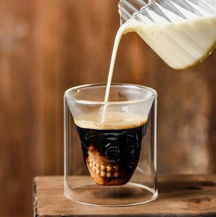 Verre Double Paroi Tête de Mort