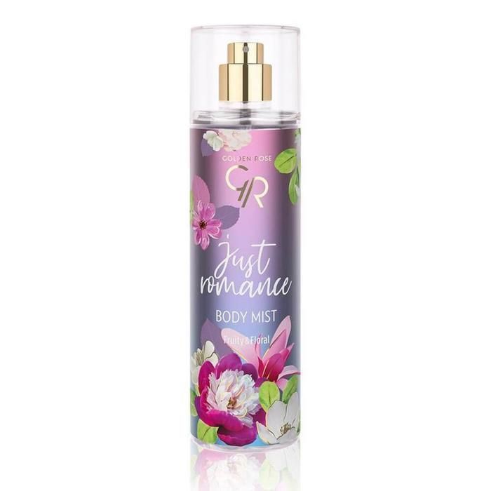 Brume parfumée - GOLDEN ROSE - Just Romance - 200ml - Eau fraîche - Notes florales