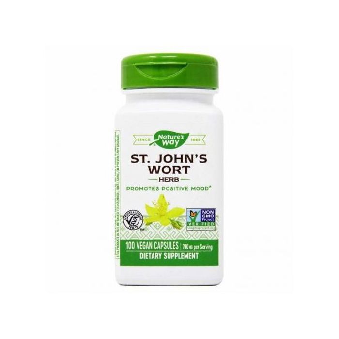Millepertuis, herbe, 700 mg, 100 capsules végétariennes, St. John's Wort