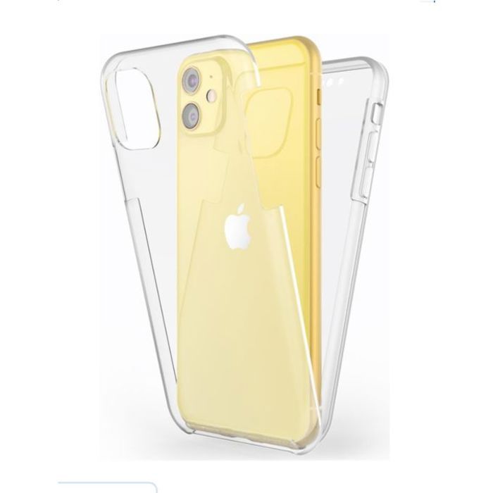 Coque pour iPhone 11 360° intégrale protection avant arrière (transparente)