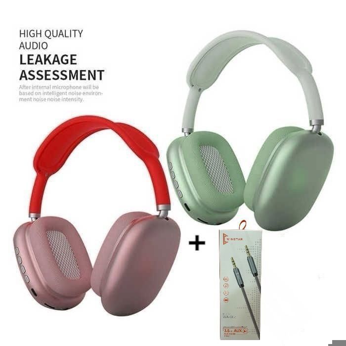 Pack 2 Casque Sans Fil Bluetooth Pour La Musique P9 Casque Stéréo Hifi Sans Fil Avec Microphone Écouteurs De Sport