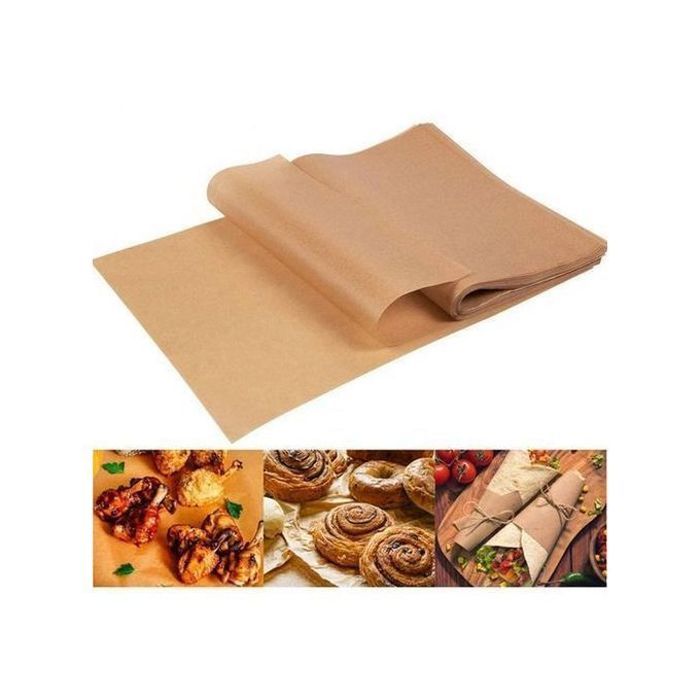 Papier cuisson Marron 50 pieces Anti-adhérent professionnel et nature