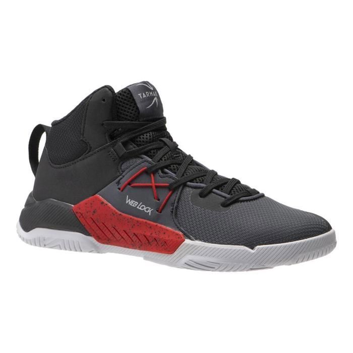CHAUSSURES DE BASKETBALL HOMME/FEMME - NOIR ROUGE