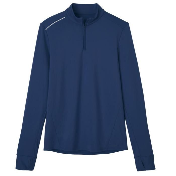 T-Shirt manches longues running run warm Bleu