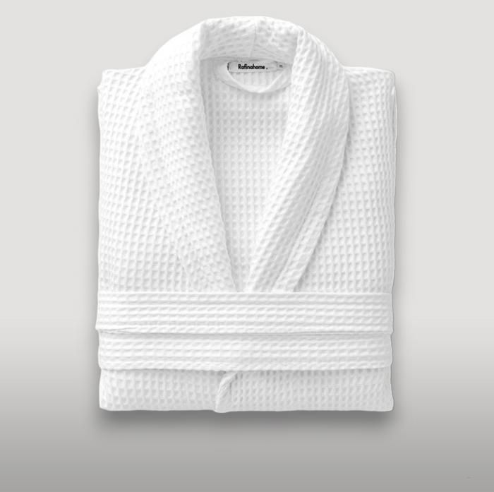 peignoir nid d'abeille cotton premim L