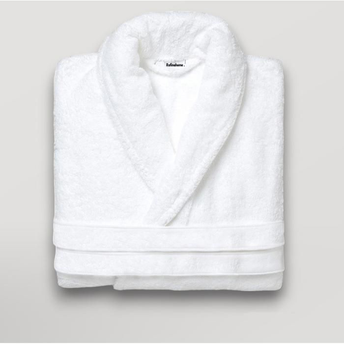 Peignoir de bain - Premium - Bouclette - 350g/m² - XL - Blanc