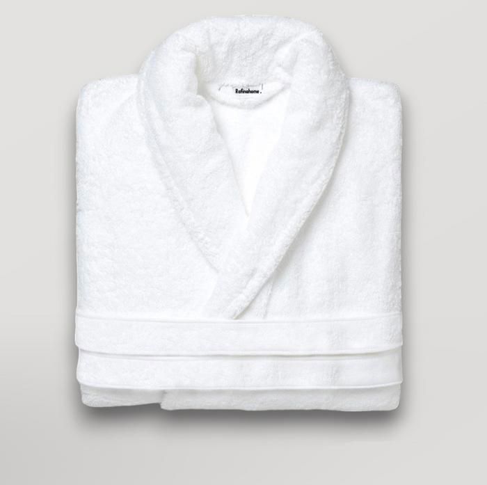 peignoir bouclette 350gr/M² cole chale cotton premium XXL