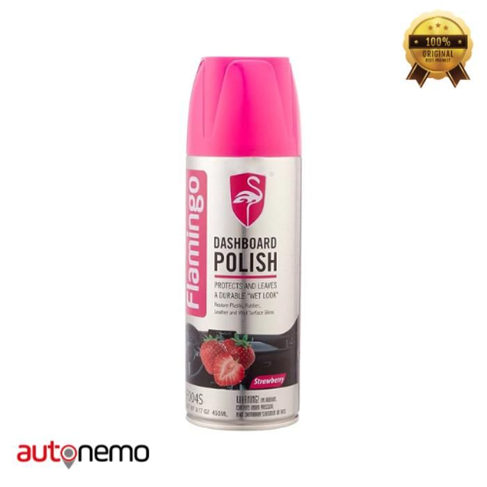 Vernis pour tableau de bord flamingo Nettoyant d'entretien de voiture polonais-fraise 250ML