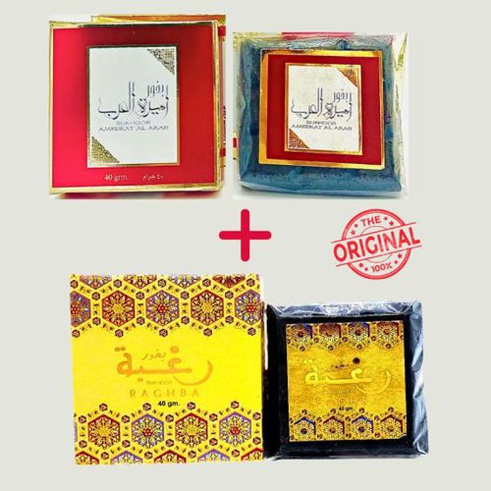 L'encens RAGHBA et L'encens Ameerat al Arab qualité supérieure 2 (40 g )