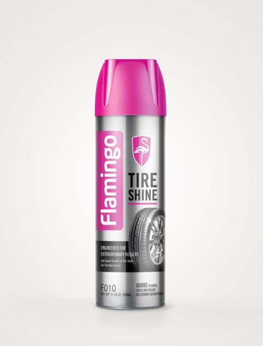 Nettoyage et polissage pour pneu brillants Flamingo Brillant Pneus voiture avec des pneu brillants et brillants peut être absolument