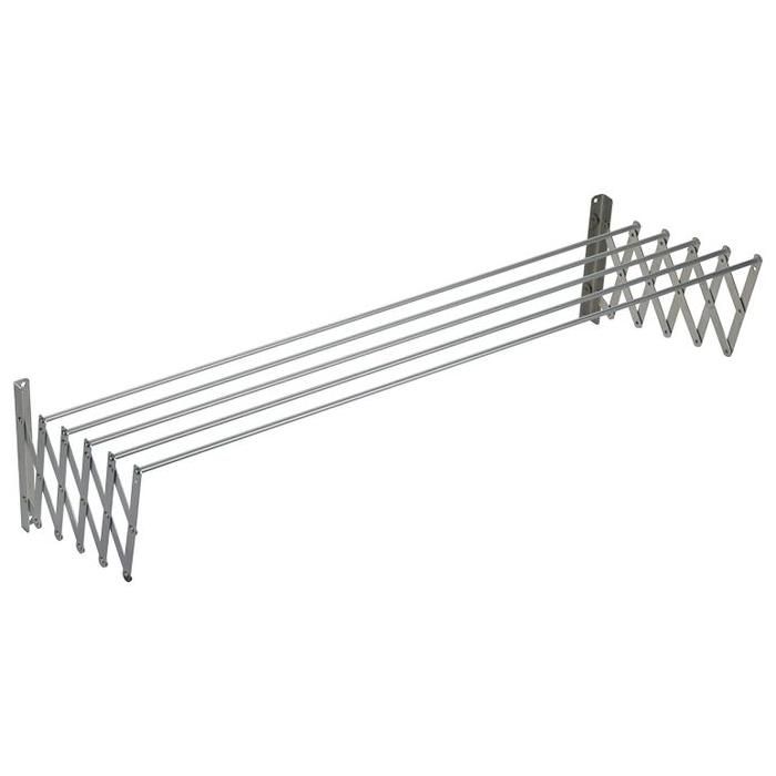 Sèche-linge Extensible Inoxydable avec 5 Barres en Aluminium de 100 cm