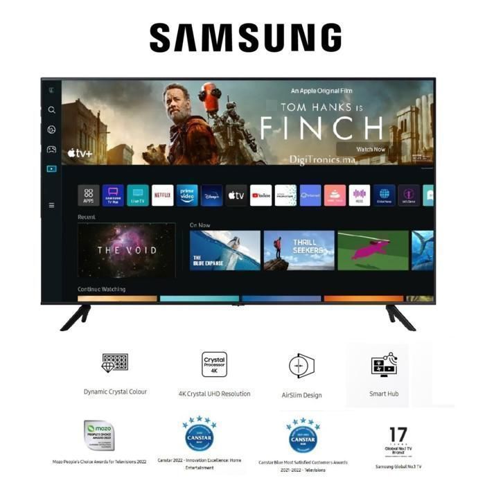 TV Samsung 43" CU7 Crystal UHD 4K Tizen Smart TV - HDR