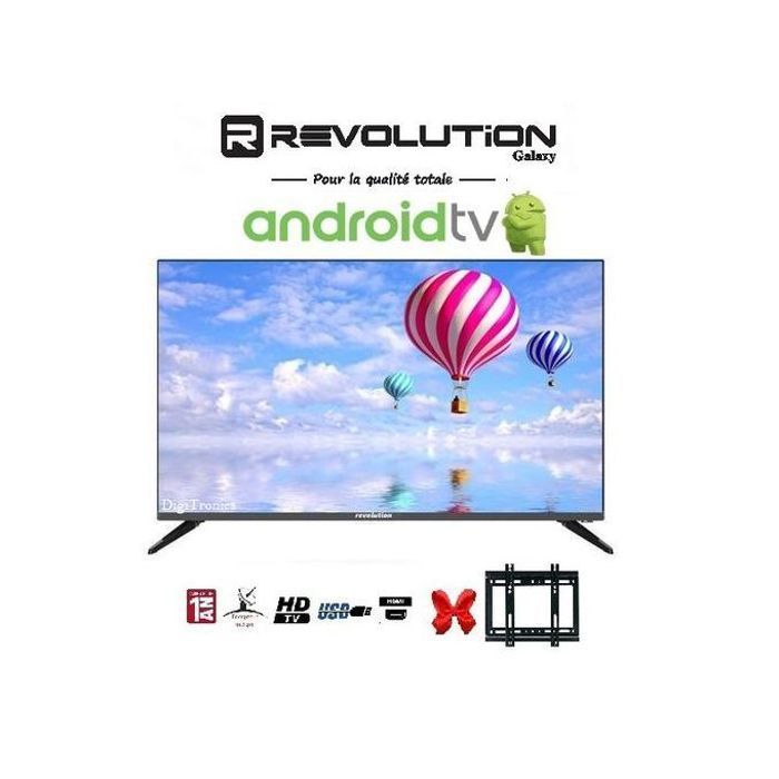 TV Revolution Smart TV 43" Android HD -Récepteur Intégré +TNT +HDMI +USB +Support Mural