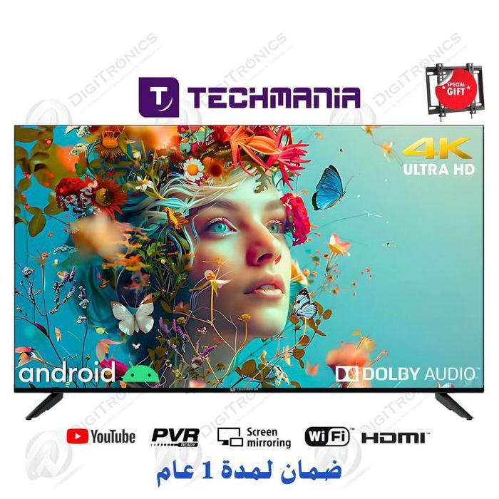 TECHMANIA - TV 50" 4K UHD – Smart Android – Wi-Fi – HDMI – Dolby Audio