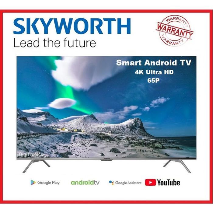 Skyworth 55" Smart Google TV™ UHD 4K - Google Assistant™ Bluetooth™ HDR 10™ Dolby Audio™