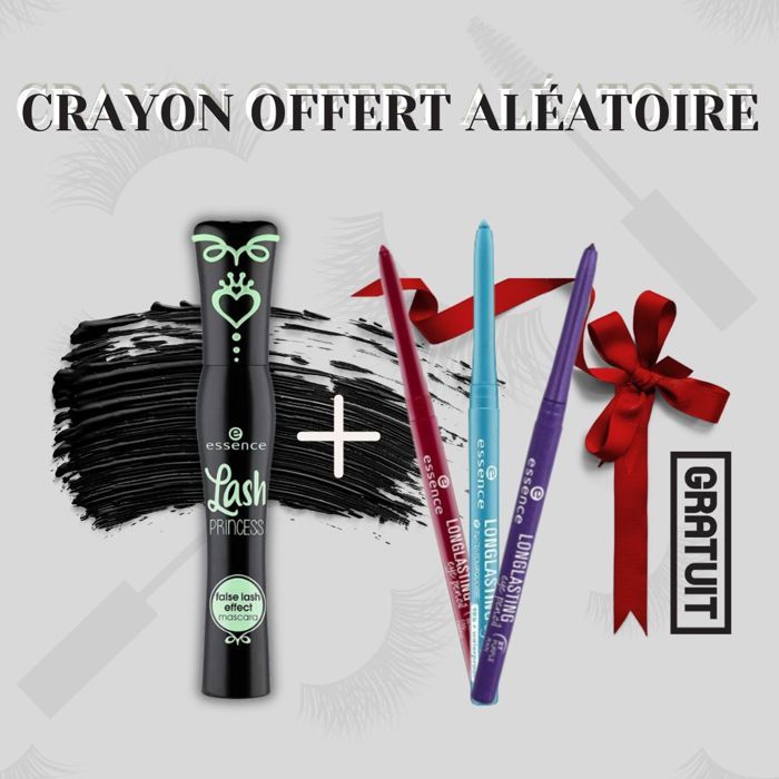 MASCARA LASH PRINCESS FALSE LASH EFFECT ESSENCE + CRAYON YEUX LONG LASTING  OFFERT ALEATOIRE