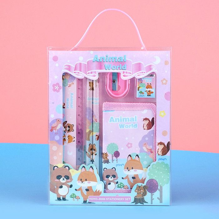 Ensemble de Papeterie Animaux du Monde Petit