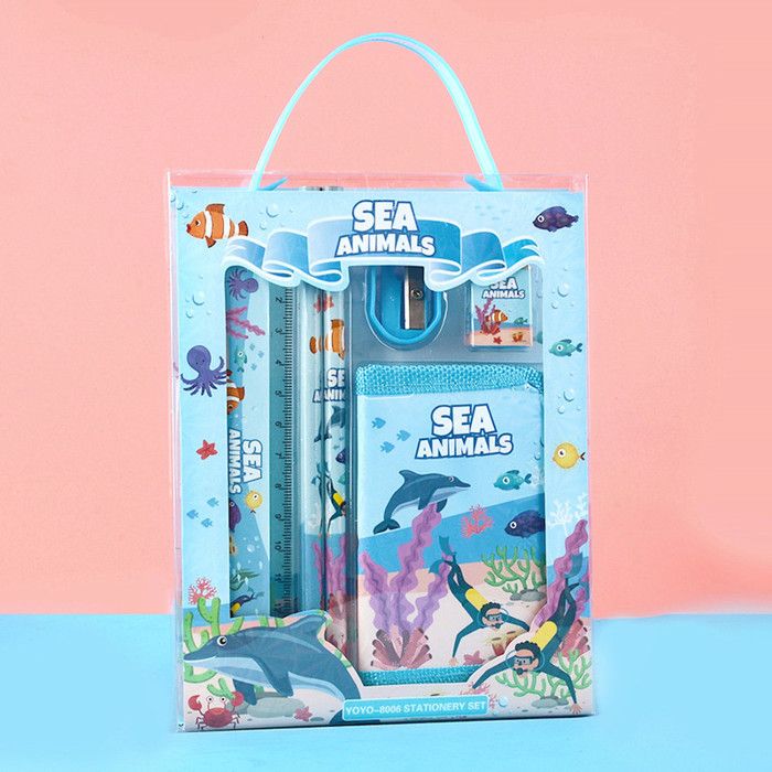 Ensemble de Papeterie Animaux Marins Petit