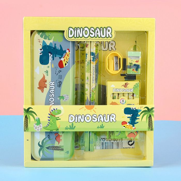 Ensemble de Papeterie Dinosaures Moyen