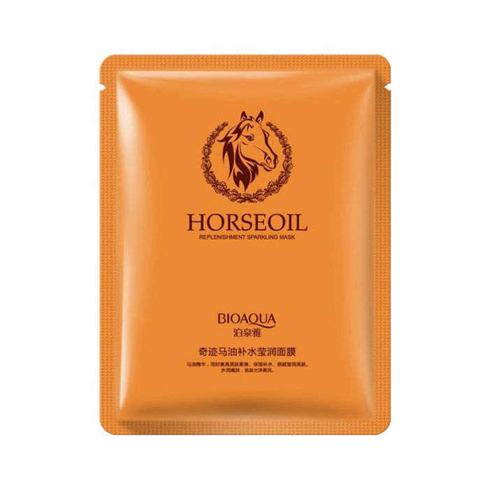 Masque en feuille hydratant à l'huile de cheval
