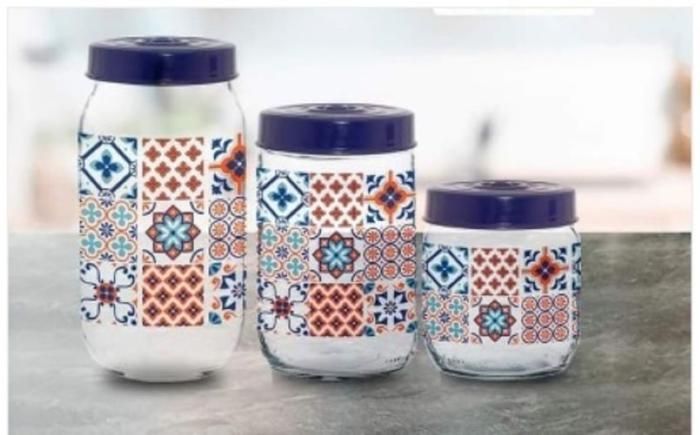 ensemble de 3 pots decoratif mosaique 425-660-1000 cc
