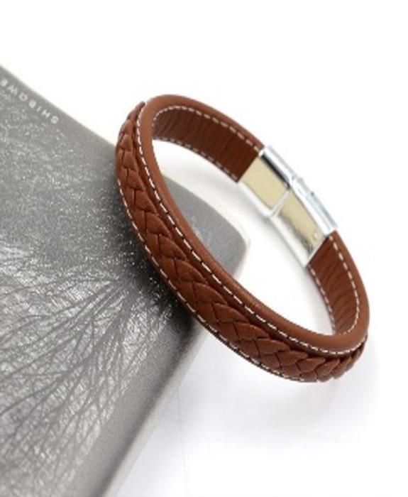 Bracelet en cuir marron pour hommes