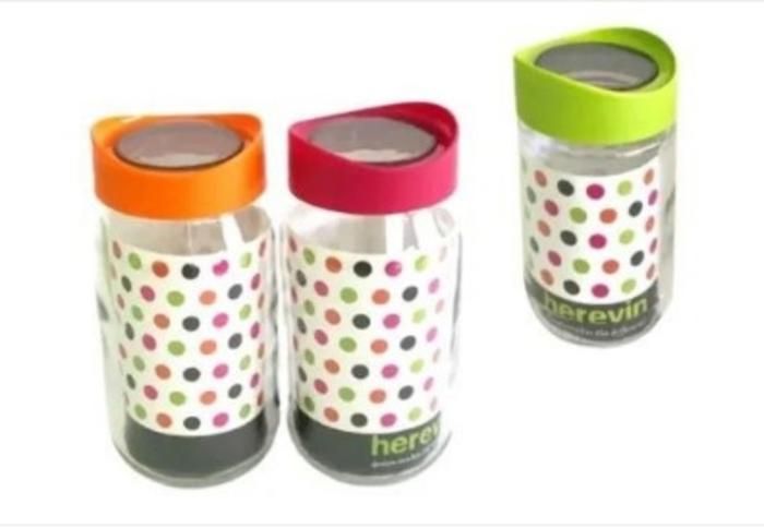 Bocal en verre avec couvercle transparent 660 cc 1PC