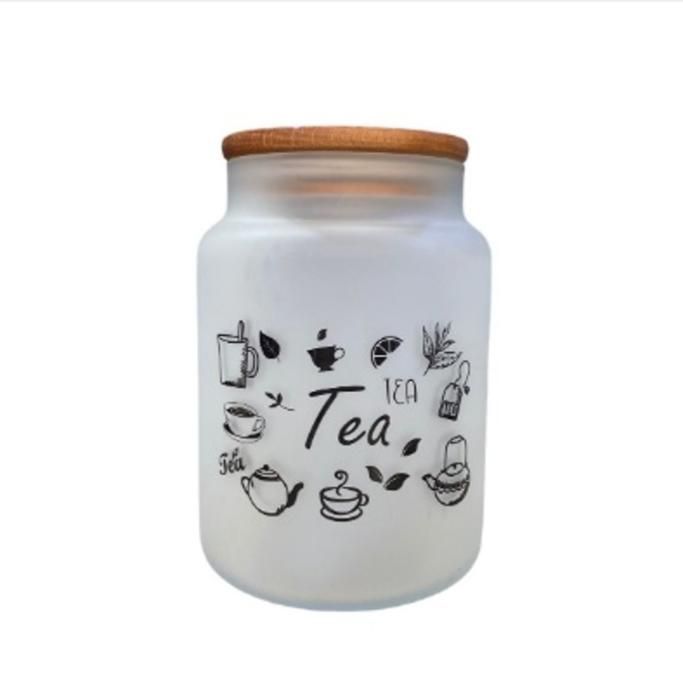Bocal noire motif tea/coffee/suger 890cc